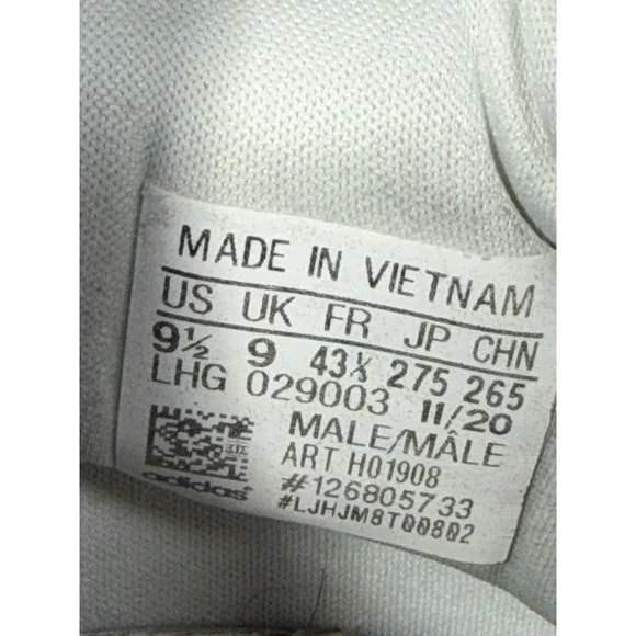 Adidas Mens Size 9.5 ZX 1K Boost White Running Shoes Walking Comfort Sneakers - Picture 9 of 9